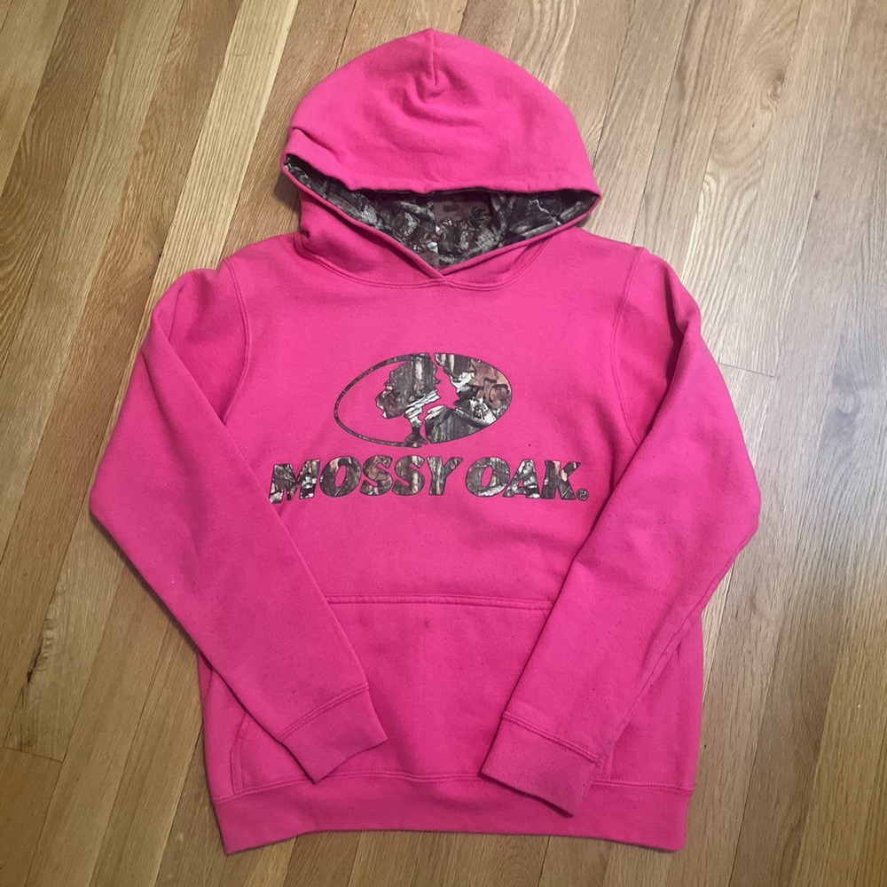 Mossy Oak Pink Camouflage Hoodie Sweatshirt